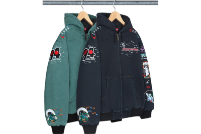 Supreme AOI Hooded Work Jacket Black Teal 2colors Size S-XXL New 