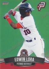 2017 Potomac Nationals Edwin Lora RC Rookie Washington Nationals