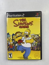 The Simpsons Game (Sony PlayStation 2, 2007) PS2 Complete w/ Poster