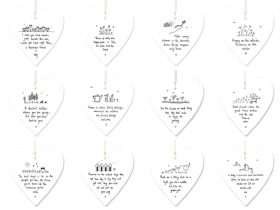 Letrero de bebé familia amistad sentimental placa corazón porcelana este de la India  Foto 2 de 2