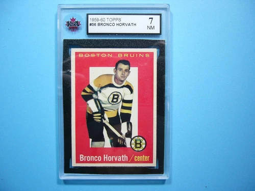 1959/60 TOPPS NHL HOCKEY CARD #56 BRONCO HORVATH KSA 7 NM SHARP!! 59/60 TOPPS