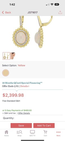 14k solid gold natural opal with natural dimonds earring - 第 9/9 張圖片
