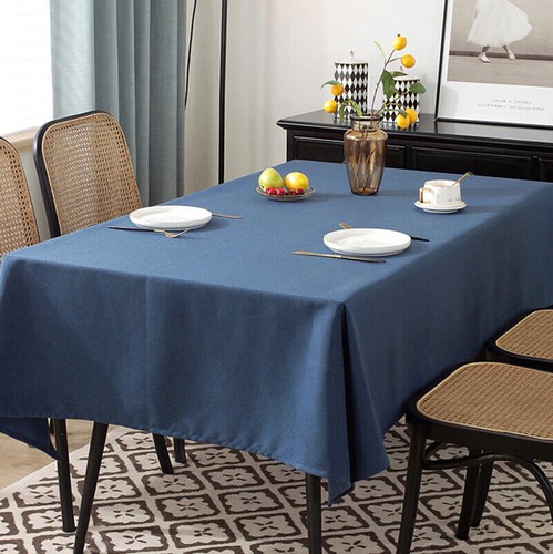 Solid Tablecloth Square Table Cover Protector Banquet Kitchen Dining Decoration- - Bild 14 von 26