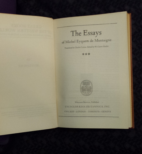 Great Books of the Western World #25 Montaigne -hardcover - Picture 4 of 5