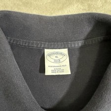 Brooks Brothers Polo Shirt Navy Slim Fit Performance Pique Cotton