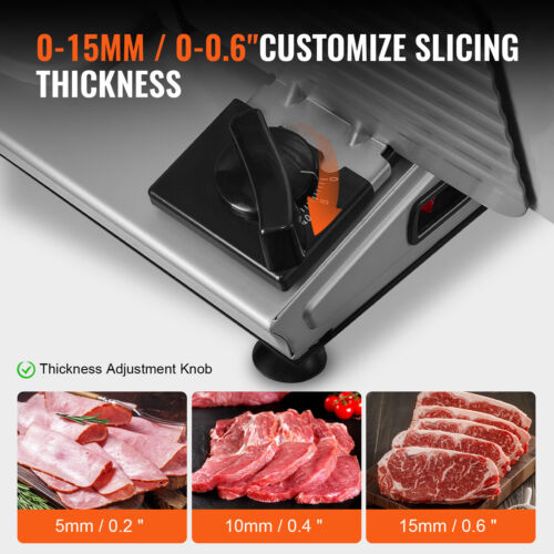 VEVOR Meat Slicer 180W Electric Deli Food Slicer with 7.5 inch SUS420 Blade - Picture 3 of 12