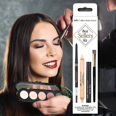 EYEBROW GEL 4 PIECE EYEBROW SET NEW IN BOX! BILLION DOLLAR BROW BEST SELLERS KIT