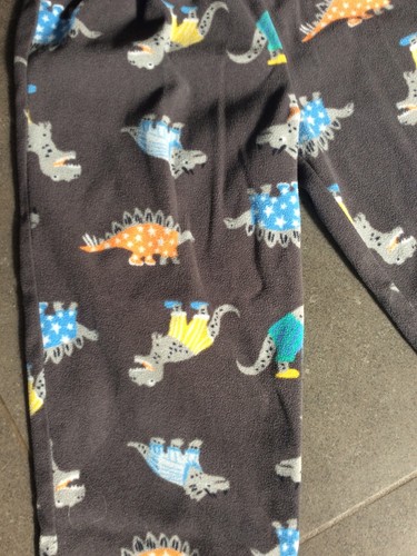 Carters Kids Size 4T Dinosaur Pajama Set Long Sleeve Fleece Pants - Picture 5 of 7