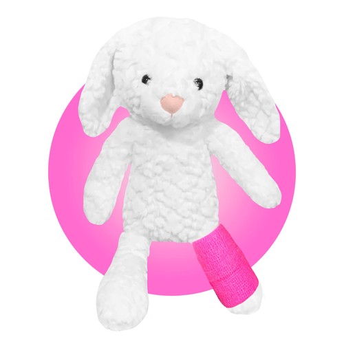 Get Well Soon 14" White Bunny Plush - Choose Your Cast Color and Location! - Bild 3 von 9