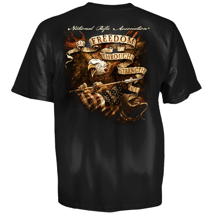 T-shirt NRA Homme/Unisex - 100% Coton - Tailles M à 3XL - Noir Avec Logo - Neuf Avec étiquettes