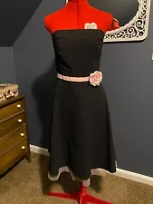 Ruby Rox Black & Pink Accent Strapless Juniors Dress - 7