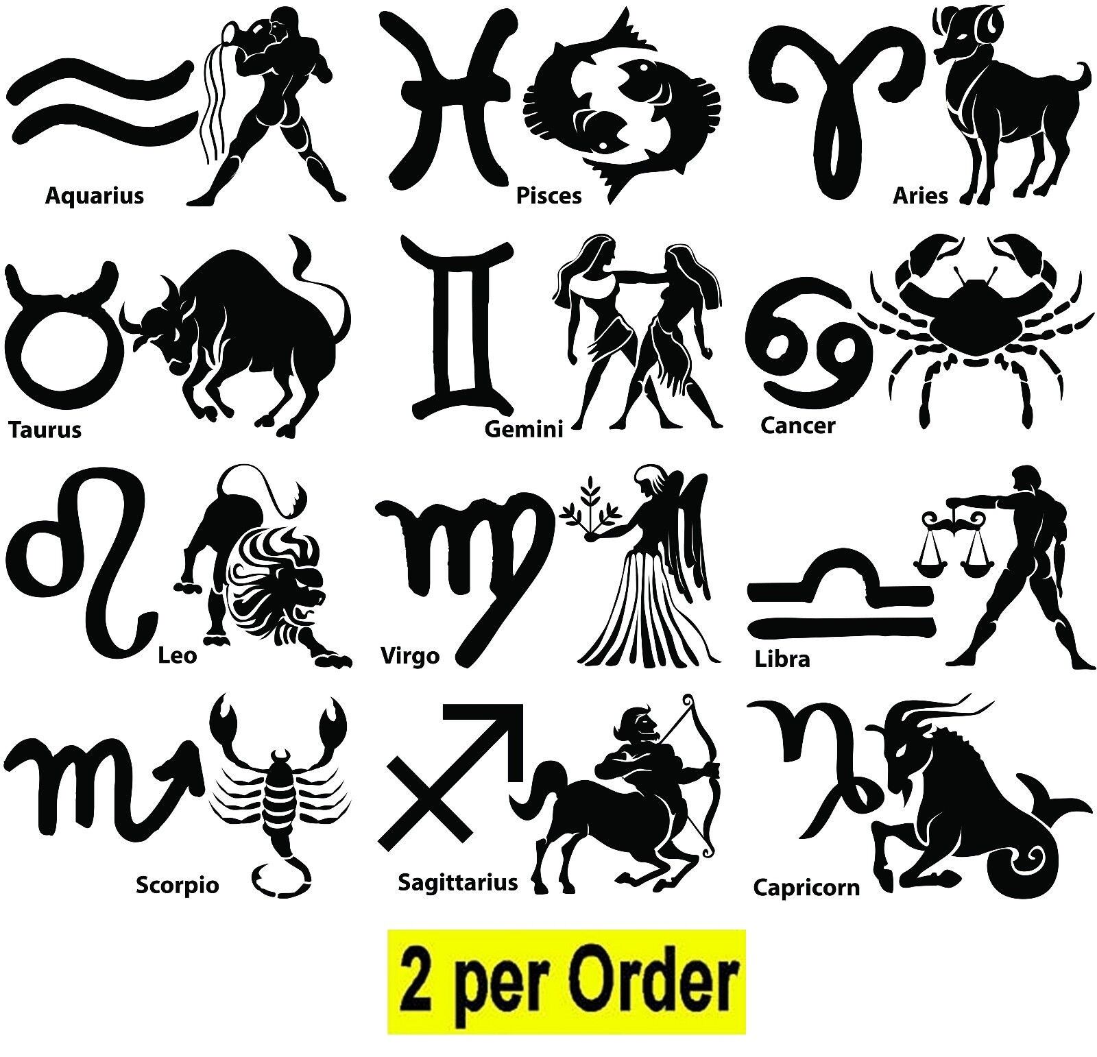 Temporary Tattoo Zodiac Star Birth Sign Astrology Horoscope - Design Choice  | eBay