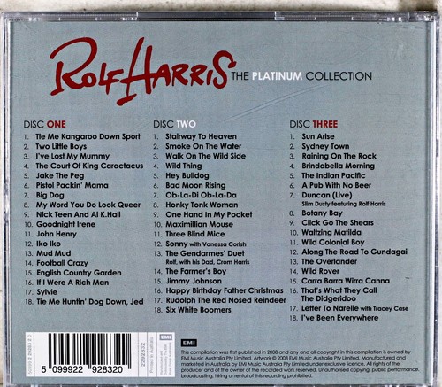 Rolf Harris - Platinum Collection * (CD 2008) - 第 3/3 張圖片