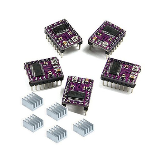 5 Pcs StepStick Modul Mit Kühlkörper Schrittmotor Treiber Modul Für 3D Drucker - Afbeelding 3 van 6