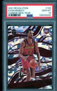 Evan Mobley Rookie Card 2021-22 Revolution Chinese New Year #143 PSA 10