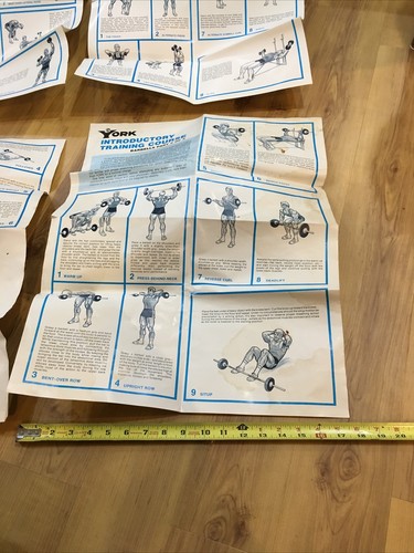 VTG 1960s 70s York Barbell & Dumbell System Intro Training Course Posters lot 4 - Picture 9 of 19