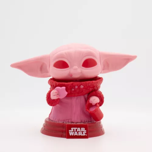 FUNKO POP! STAR WARS - GROGU WITH COOKIES VALENTINES PINK VINYL #493 Loose