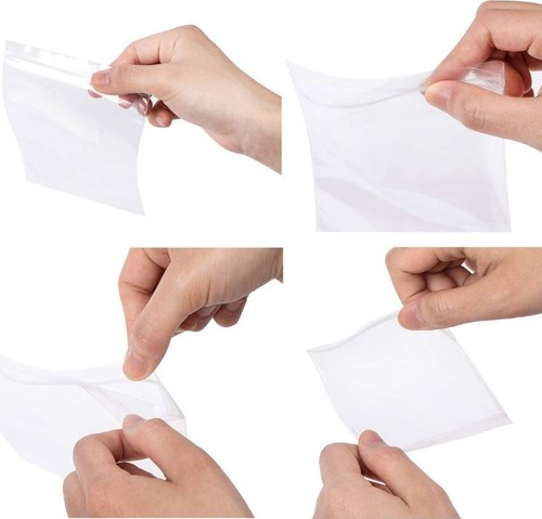 100 2x5 Reclosable 4mil Resealable Clear Zipper Plastic Bags - Picture 4 of 6