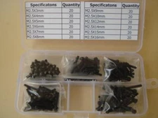 M2.5 Allen Hex Socket Head Cap Within six angles Screws Assortment Kit 240 pcs