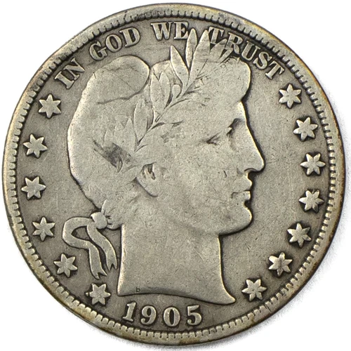 1905-S San Francisco Barber Silver Half Dollar 50c Fine FN F+