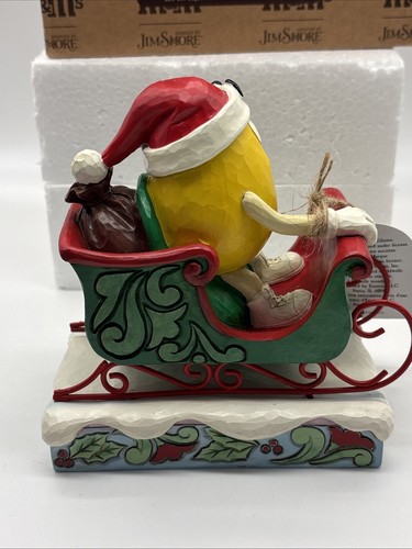 Jim Shore M&M's Yellow Character "A Sweet Ride" in Sleigh 6015683 2024 - Picture 4 of 10