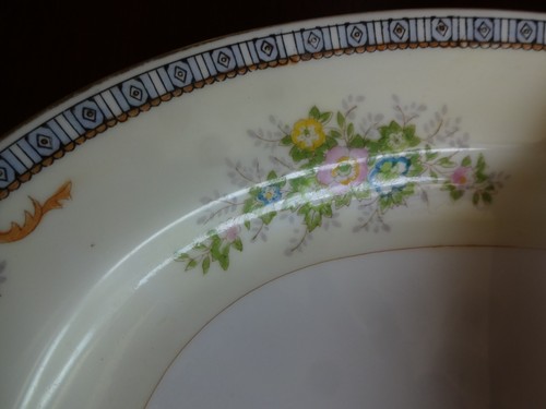 1 Meito Cecil China Made in Japan PLATTER 11.5" Flowers VINTAGE Gently Used - Picture 5 of 6