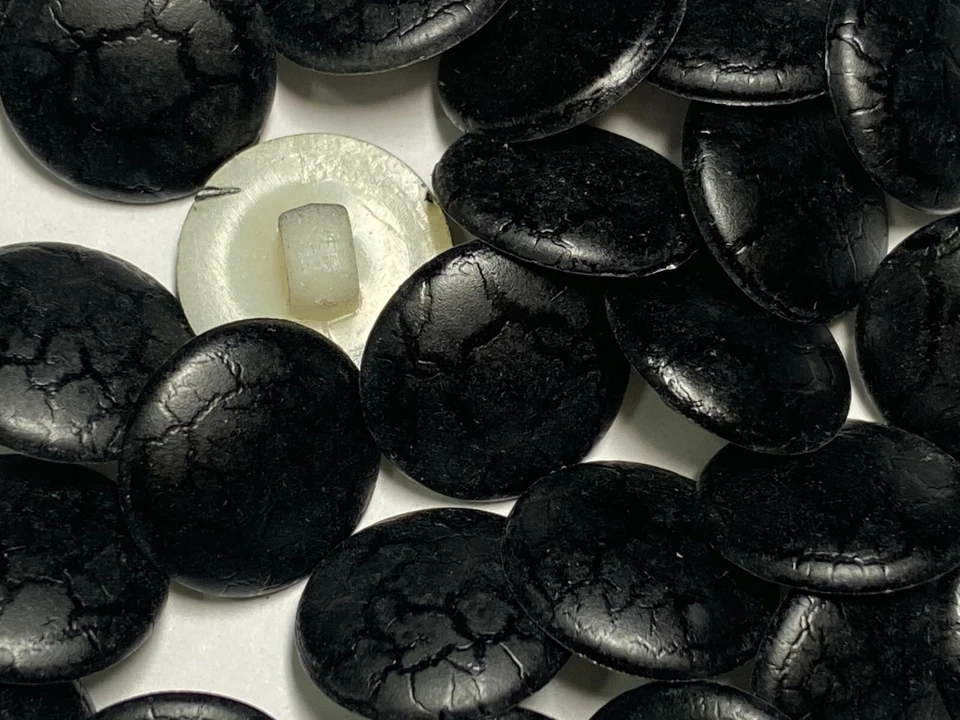 NEGRO Imitación Lagarto-Serpiente-Reptil Patrón Lavable Poli Botón 15mm 23mm Vástago Foto 3 de 4