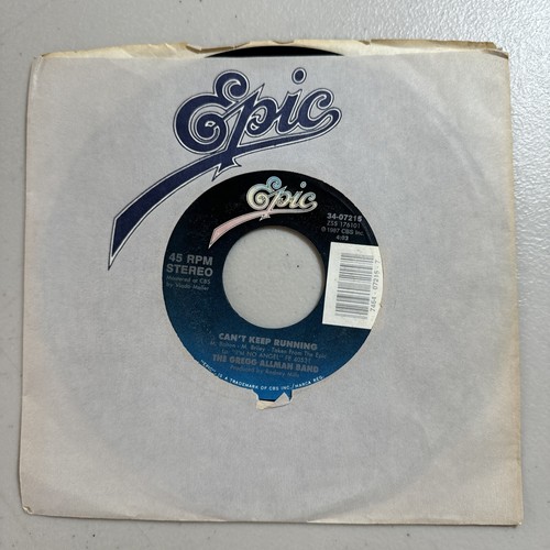 Gregg Allman Band Can't Keep Running/Anything Goes 45 7" tested VG++ - Picture 3 of 5