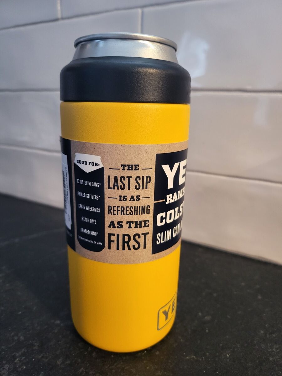 YETI Rambler 12 oz Colster BPA Free SLIM Can Insulator White