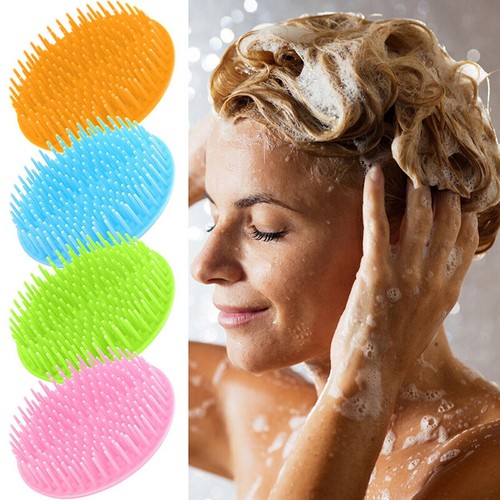 Head Scrubber Shampoo Brush Hair Scalp Massager Comb Wash Soft Silicone Bath◇ - Picture 2 of 24