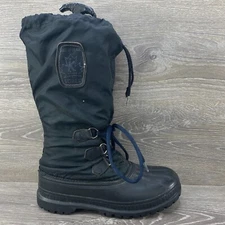 Sorel Kaufman Snowbear Black Nylon Felt Lined Steel Shank Men's 8 USA Made