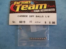 ASSOCIATED 6619 CARBIDE DIFFERENTIAL BALL 1/8'' ASC6619 OPEN PACKAGE, 2 EXTRA