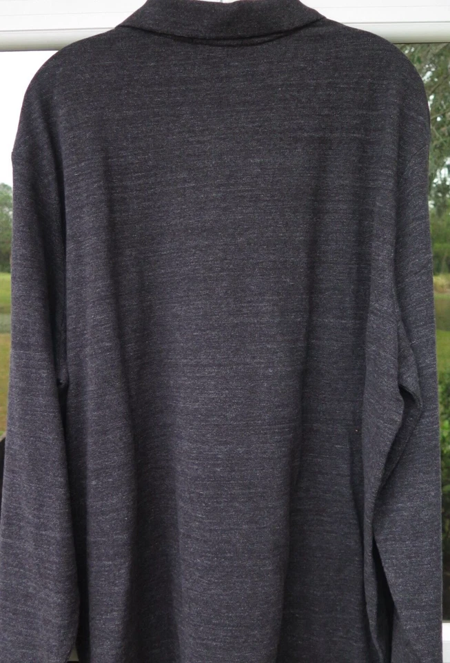 Reciente Ralph Lauren Para Hombres Algodón Negro Gris Jaspeado Poni Polo XL NUEVO CON ETIQUETAS NUEVO Foto 3 de 4