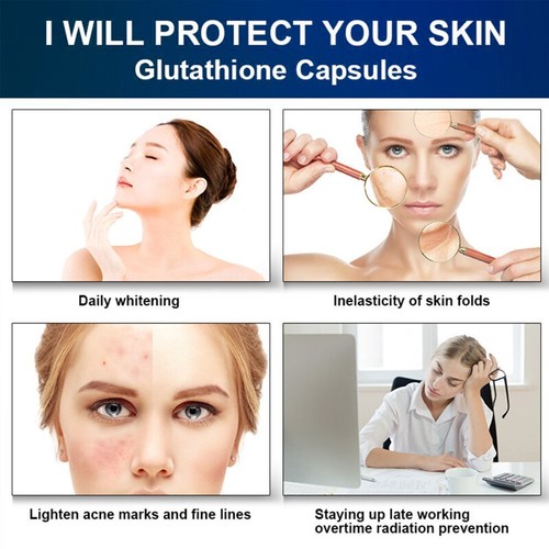 L-Glutathion Kapseln 2000MG natürliche Anti-Aging Hautaufhellung Pillen - Bild 7 von 11