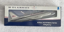 US Airways 1/200 Scale Plastic Snap Fit Model Airbus A319 Retro Series ALLEGHANY