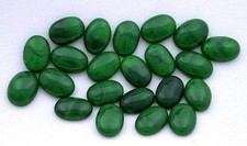 FIVE 7x5 7mm x 5mm Oval Resinated Malachite Cabochon Cab Gem Gemstone EBS6796