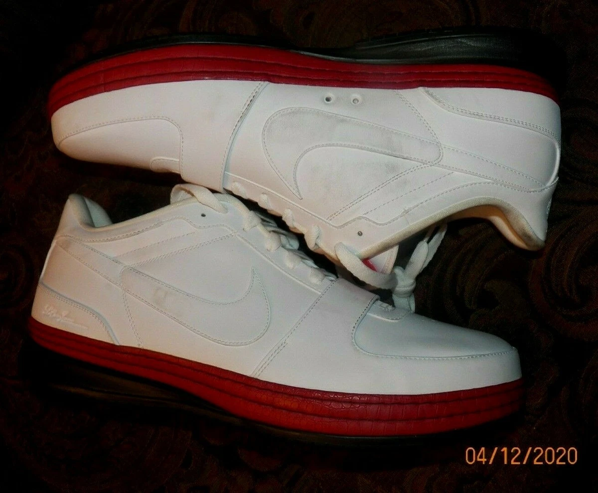 RARE Nike Zoom LeBron 6 VI Low Wht Varsity Red BLK 354696 112 US MEN S SZ 18