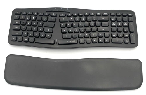 E-YOOSO Ergonomic Wireless Keyboard Split Design magnetic palm rest  Black New