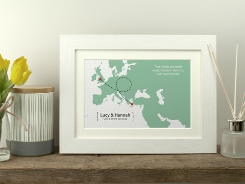 Friend leaving present / Personalised poster print moving away abroad gift VA116 - Picture 8 of 12