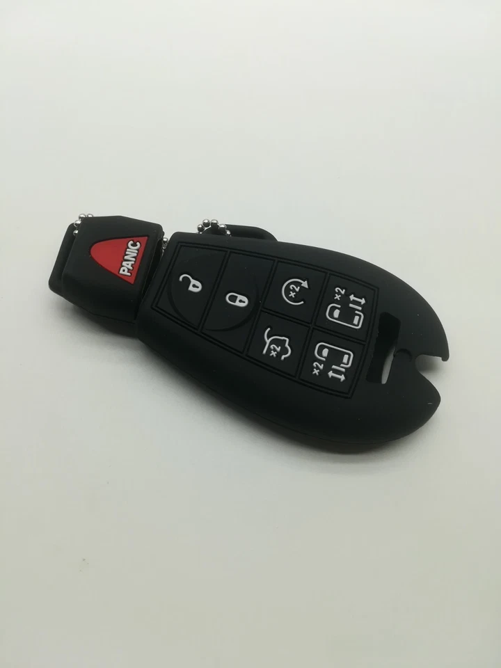 2*Cubierta de llave remota con llavero de silicona para Chrysler Town&Country Dodge Grand Caravan VW Foto 3 de 4