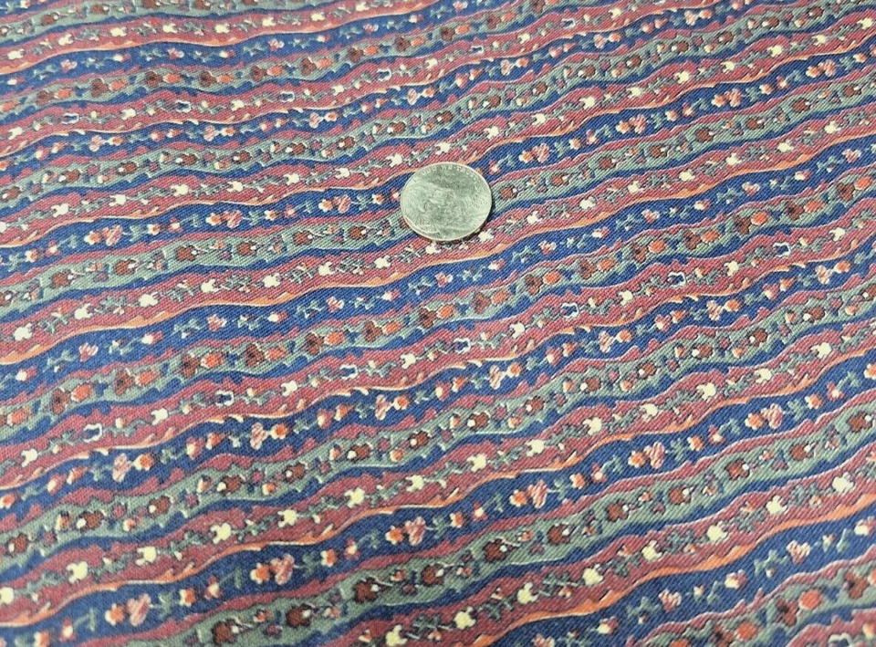 3 Yards Cotton Fabric 44" Wide Cranston Striped Sewing Quilting Vintage - Image 3 of 4