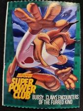 Nintendo Power Super Power Club Magazine Card #61 Bubsy Claws Encounters Furred 