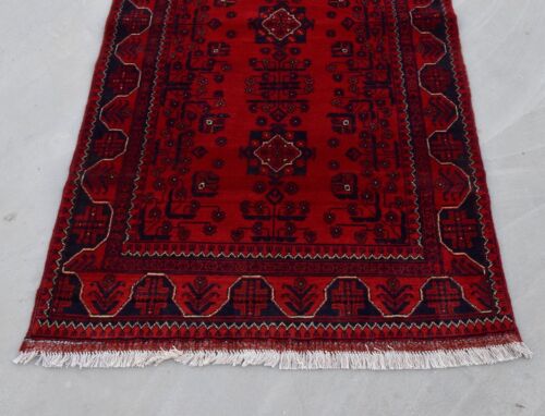 7x3 handgefertigter Teppich rot Khal Mohammadi handgeknüpft handgewebt Stammeswolle turkmanisch - Bild 7 von 15
