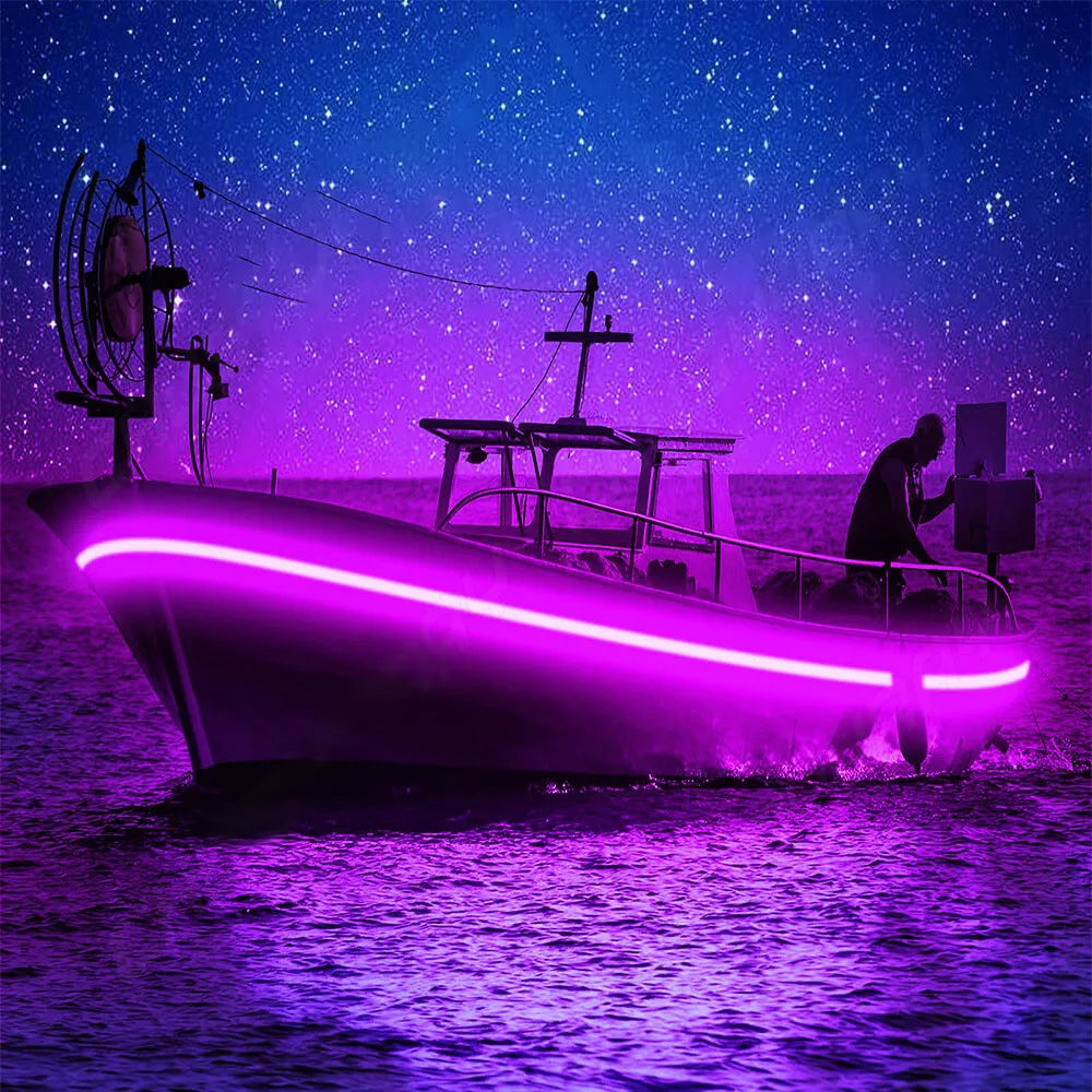 Night Fishing Underwater Fishing Light 6000 LUMENS PURPLE LED