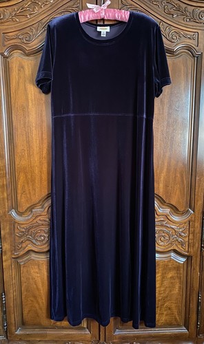 Talbots Deep Purple Velvet Maxi Dress XL