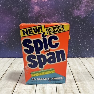 Vintage Spic and Span Floor Cleaner Box Sealed Unopened Unused 27 oz Pine Fresh