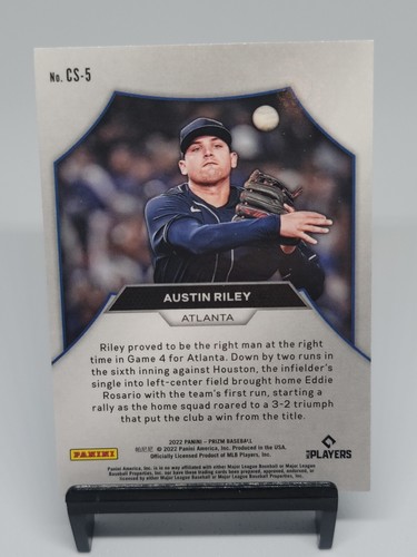 2022 Panini Prizm Baseball Championship Stage Austin Riley Insert #CS-5 Braves - Picture 2 of 2