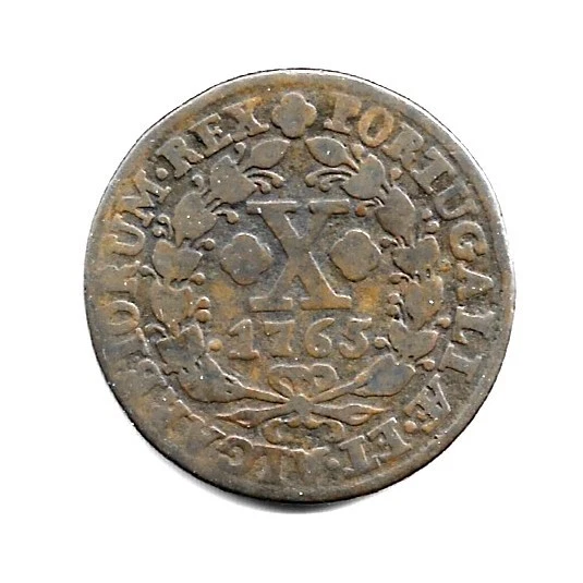 PORTUGAL 10 REIS 1765 COPPER   (CNS-3674) - Image 2 of 2