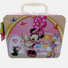 Minnie Mouse Jigsaw Puzzle Tin Lunchbox 24 pc Daisy Duck Bowtique Disney Junior