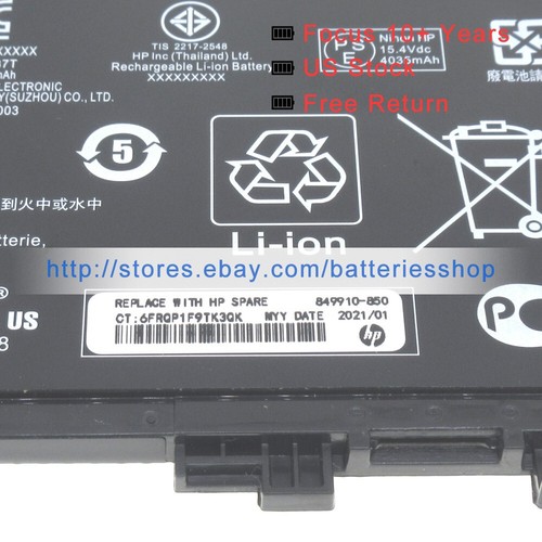 Batería Original HSTNN-DB7T 844203-855 905175-2C1 para HP 15-ax203na 15-bc235nd - Imagen 5 de 6